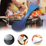 Portable Utensils Travel Camping Cutlery Titanium Spoon And Fork Dual Lot E4