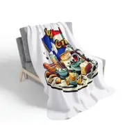 Puerto Rican Cafe Crema Fleece Sherpa Blanket