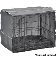 1 Grey Dog Bed & 1 Crate Cover | Machine Wash & Dry, 22” SHIPS FREE FROM USA