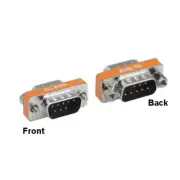 Null Modem DB9 Male to DB9 Male Mini Adapter 9Pin Connector RS-232 Crossover