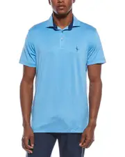 TailorByrd Solid Melange Performance Polo Shirt