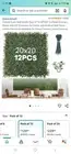Flybold Grass Wall Panels Pack of 12-20"x20" Artificial Greenery Panels with UV