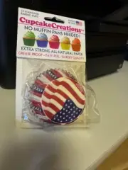 Cupcake Creations American Flag No Muffin Pan Required 32 Baking Cups