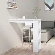 Wall Bar Table White 102x45x103.5 cm Engineered Wood