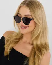 [Le Specs] Le Specs Women's Influx Sunglasses in Black/Smoke One Size Black/Smoke