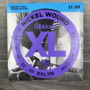 D'Addario EXL115 XL Electric Guitar Strings Nickel 11-49 Medium Bright Tone