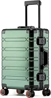 [IRYZE] Lightweight Suitcase Silent Light Cabin Luggage Abrasion Resistance All-Aluminum Magnesium Alloy Trolley Case Carry on Luggage, G, 20"