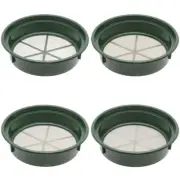 Set of 4 Gold Mining Pan Classifier Green Pans with 1/8",1/20",1/30",1/70" Holes