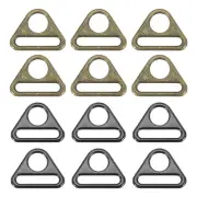 0.8 Inch 12 Pcs Triangle Buckle Adjuster for Bag Blcak/Bronze