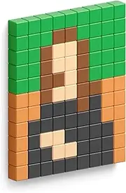 PIXIO Magnetic Blocks - Mona Lisa Leonardo Da Vinci - Pixel Art Building Toys - Open Ended Toys - Geek Gifts - Geek Toys - Display Desk Toys for Office for Adults - Tiny Toys Magnet Blocks