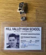 Back To The Future ID Badge-Hill Valley High School Biff Howard Tannen cosplay