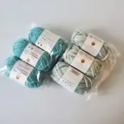 Lot of 6 Skeins Martha Stewart Roving Wool Yarn Felting Blue Craft Lion Brand