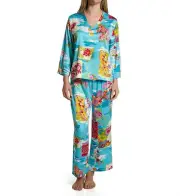 N by Natori RC6040 Pacifica V-Neck PJ Set (Pacific Teal Multi L)
