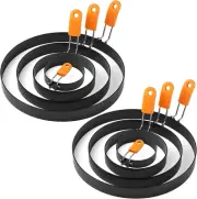 Stainless Steel Egg Ring Set of 8 for Pancakes and Omelettes