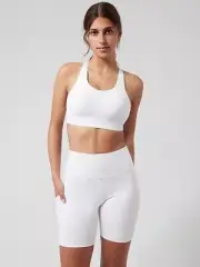 ATHLETA 32B Advance Bra White Running Sports Bra 32B Cardio High Impact Bra NWT