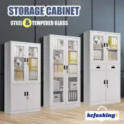 Steel File Cabinet Lockable Drawer Metal Filing Storage Shelves Cupboard Locker