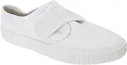 [Dek] Kids Unisex Junior Touch Fastening White Canvas Plimsolls