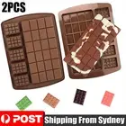Chocolate Mould Bar Break Apart Choc Block Ice Tray Silicone Cake Bake Cook Mold