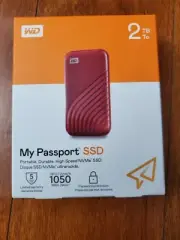 WD 2TB My Passport SSD External Portable Solid State Drive Red WDBAGF0020BRDWESN