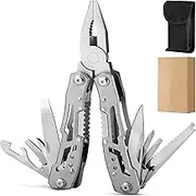 Multitool Pliers with 14-in-1 Heavy-duty Stainless Steel Multi-Tool Folding Foldable Packet Tool,Nylon Sheath for Outdoor Survival, Camping,Hiking, Unique Gifts for Men