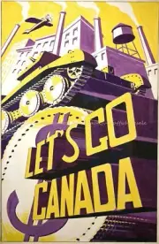 Let's go Canada WW2 war propaganda art poster living room decor