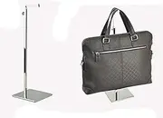 B&NN Adjustable Metal Handbag Rack Tabletop Handbag Purse Display Stand Single Hook Bag Stand Holder (Silver)