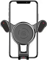 DFV mobile - Rotatable Triangle Universal Car Air Vent Phone Holder Stand Mount with Clip Compatible with Samsung Galaxy CORE Plus, SM-G350 - Black