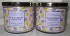 Bath & Body Works 3-wick Scented Candle Lot Set of 2 BLACK CHERRY FRUIT POP