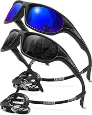 [AWGSEE] Polarized Sports Sunglasses For Men Cycling Driving Fishing Sun Glasses TR90 Unbreakable Frame 100% UV Protection