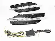 LED DRL Daytime Running Light Front Fog Lamps with Turn Signal Assembly Compatible with Mercedes Benz W246 B180 B200 2011 2012 2013 2014