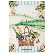 Mackenzie Childs Vino Alfresco DISH TOWEL cotton 18"X26" NEW