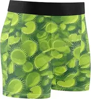 [FRODOTGV] Spring Green Flytraps Mens Boxer Brief Shorts Breathable Underwear for Men Compression Boxer Para Hombre, Spring Green Flytraps, Large