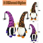 2pcs Witch Gnomes Plush Halloween Decorations with Spider Bat Ornaments Scandinavian Tomte Doll Elf Halloween Gnomes Decorations Toys for Kids Adults