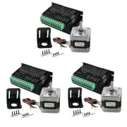 3X TB6600 4A 9-42V Stepper Motor Driver CNC Controller with Stepper Motor9481