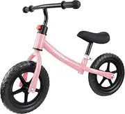 Elantrip Balance Bike, Lightweight Black Toddler Bike for 1-3 Year Old Boys, Birthday Gift Toys for 1-3 Year Old Boys and Girls, No Pedal Bikes for Kids with Adjustable Handlebar and seat