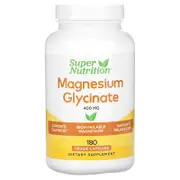 Super Nutrition, Magnesium Glycinate, 180 Veggie Capsules (133 mg Per Capsule)