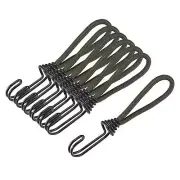 15Pcs Elastic Cords with Hook 6 Inch Tarp Straps Ropes for Camping Tent Canopy