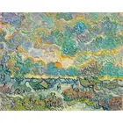 Van Gogh, Reminiscence of Brabant, 1890, Lustre Canvas Print, 11" x 14"