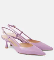 [Gianvito Rossi] Gianvito Rossi Ascent 55 leather slingback pumps AU 5 purple