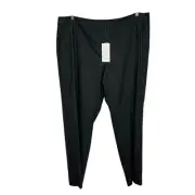 Eileen Fisher Womens Heathered Stretch Flannel Twill Pants 18 Gray Wool Workwear