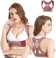 Back Brace Posture Corrector for Women, Shoulder Straightener, Adjustable Full Back Support, Upper and Lower Back Pain Relief - Scoliosis, Hunchback, Hump, Thoracic, Spine Corrector, L