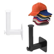 2pcs Hat Rack Retractable 15‑20 Hats Organizer L Shaped Hooks Adhesive No Pu HR6