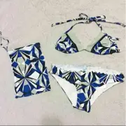 Emilio Pucci Women's Swimsuit Bikini With Pouch Classic Blue Sz 38 New With Tag