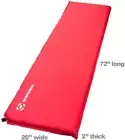 NEW Winterial Lightweight, Self-Inflating Sleeping Pad, Camping Mat, Red