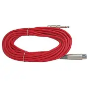 25 ft foot feet RED 1/4 TRS to 3 pin XLR Female Patch Cable mic microphone cord