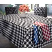 12 Checkered Tablecloths 60 x 126 inch Gingham Buffalo Polyester Seamless SALE