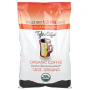 Tylers Coffees, Organic Coffee, Ground, Decaffeinated, 12 oz