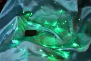 MBT LED String Light, 12 Feet, Battery Powered, 38 Green LED Lights