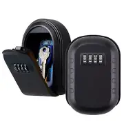 Key Lock Box with Small 4 Digit Combination | Wall Mounted Secure Lock Box fo...