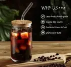 Glass Cup with Bamboo Lid + Glass Straw